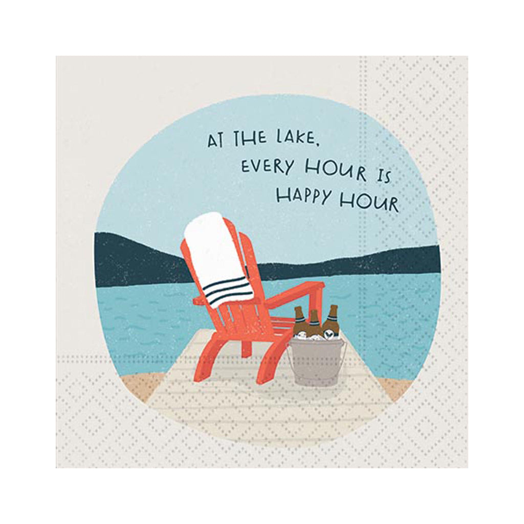 At the Lake Beverage Napkins