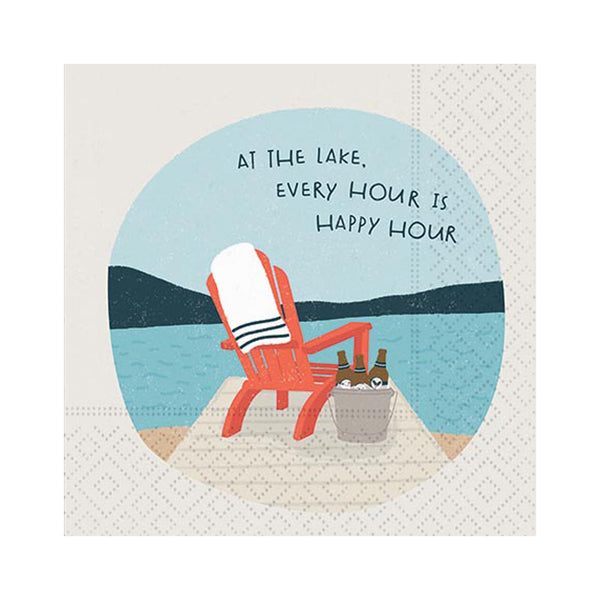 At the Lake Beverage Napkins