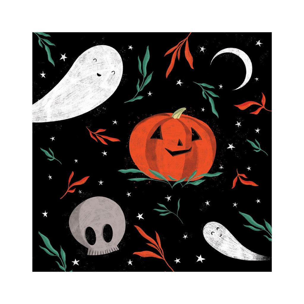 Halloween Grin Ghouls Beverage Napkin