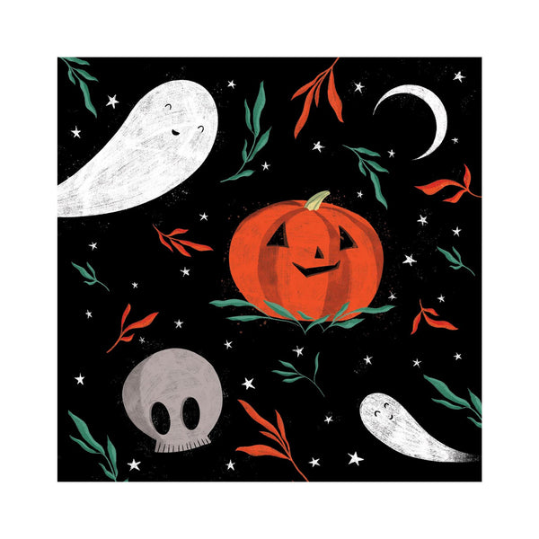 Halloween Grin Ghouls Beverage Napkin