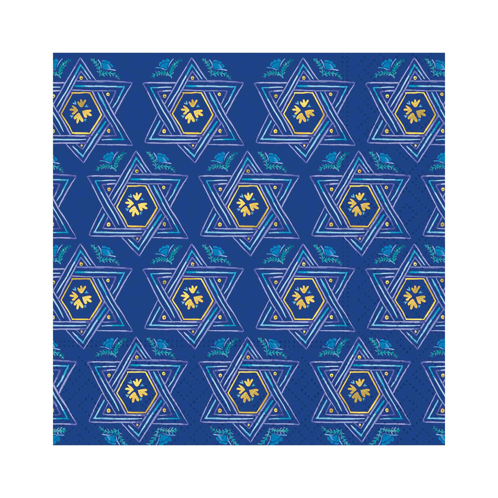 Elegant Hanukkah Vibrant Beverage Napkins