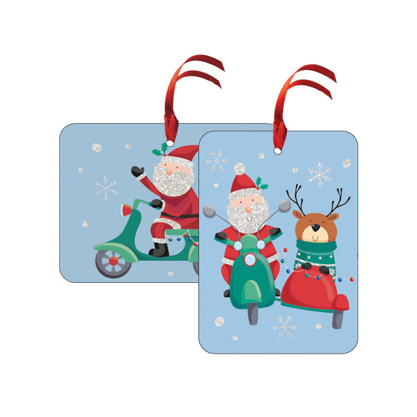 Santa & Snowmobile Gift Tags