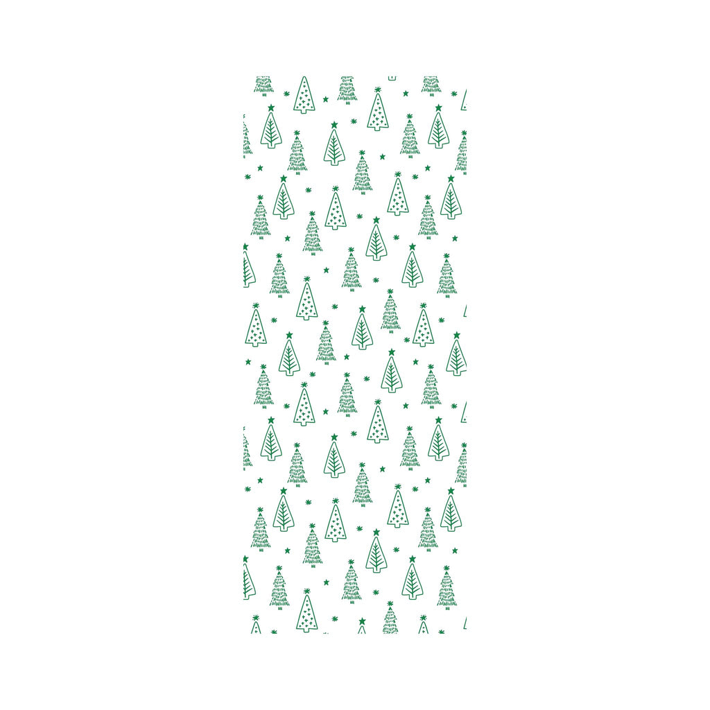 Tissue Paper - Holiday - Green Trees on White