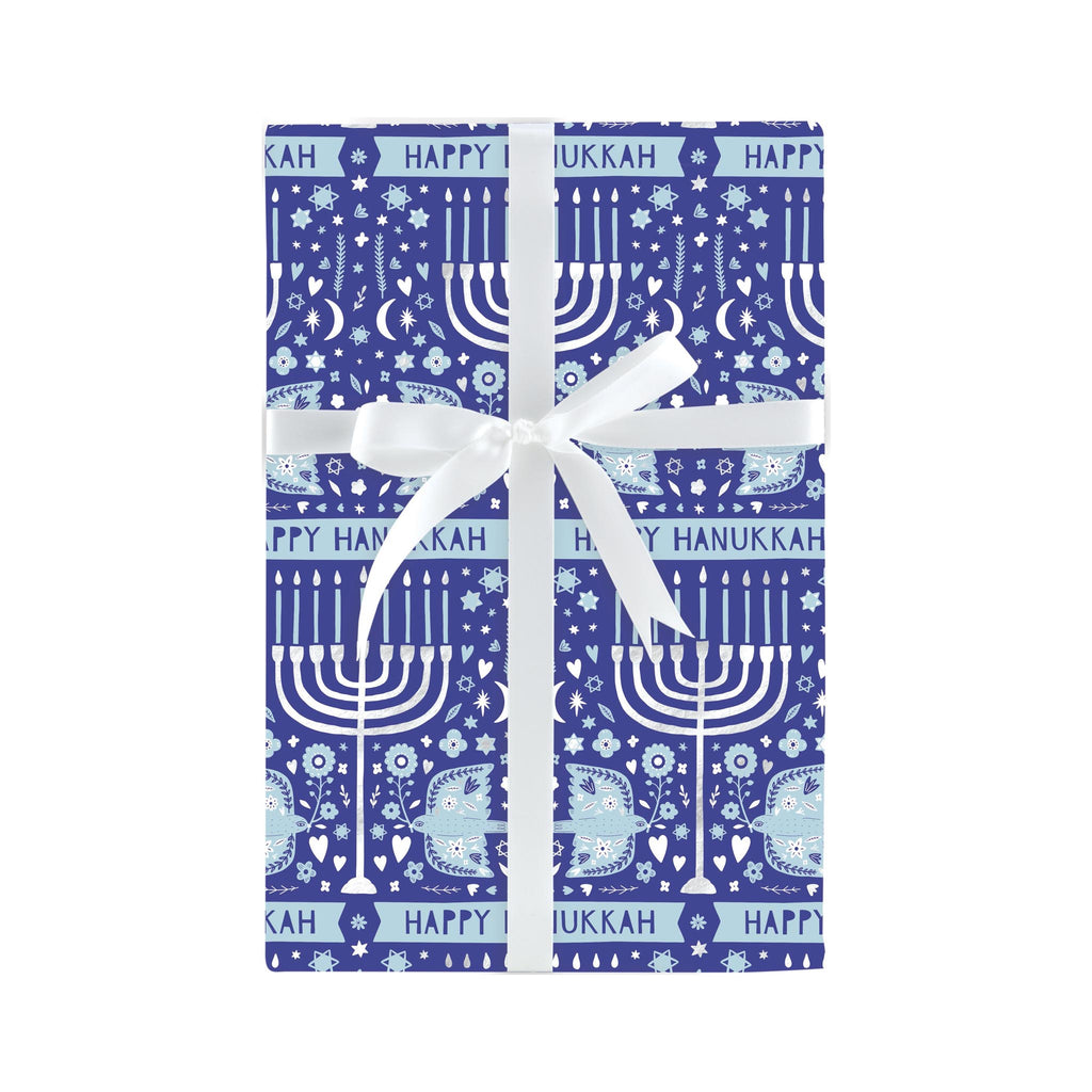 Design Design Holiday Wrap - Hanukkah Dove & Menorah