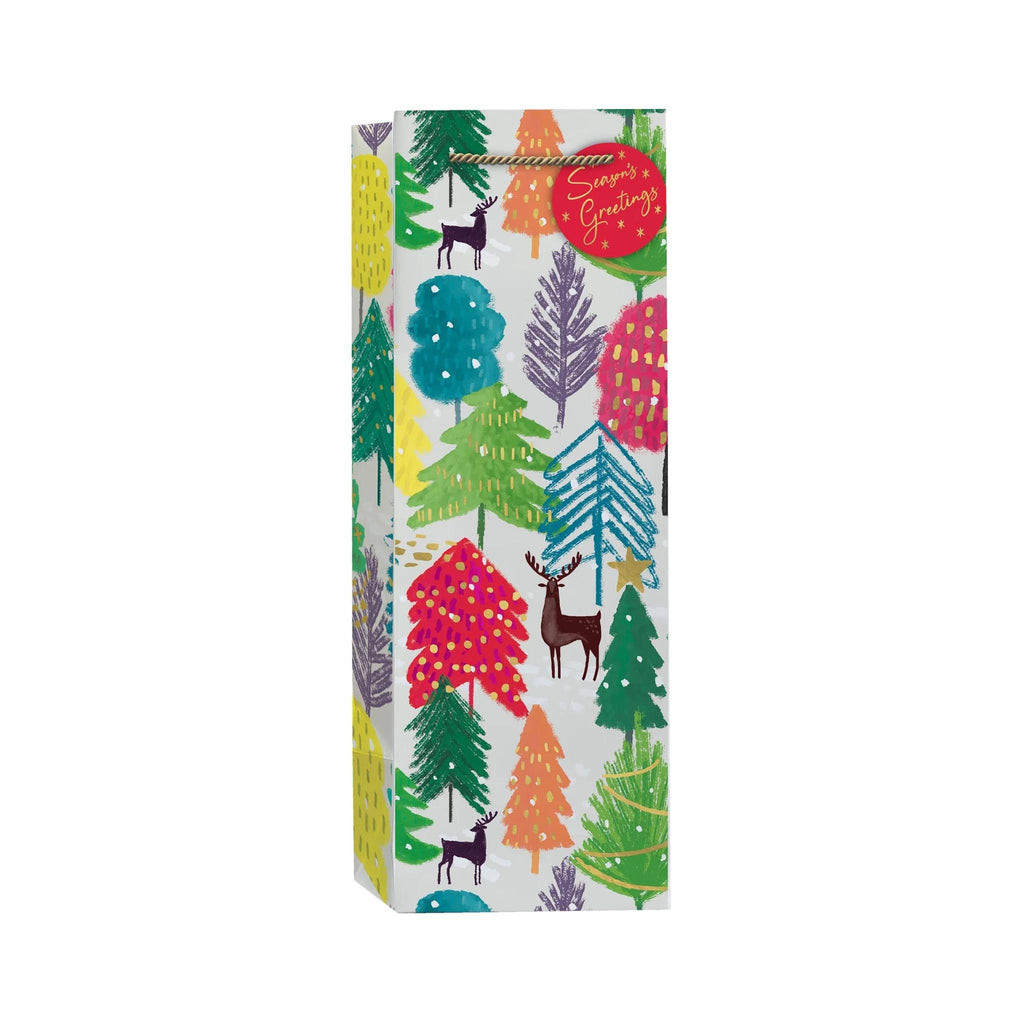 Bold Bright Trees Bottle Bag