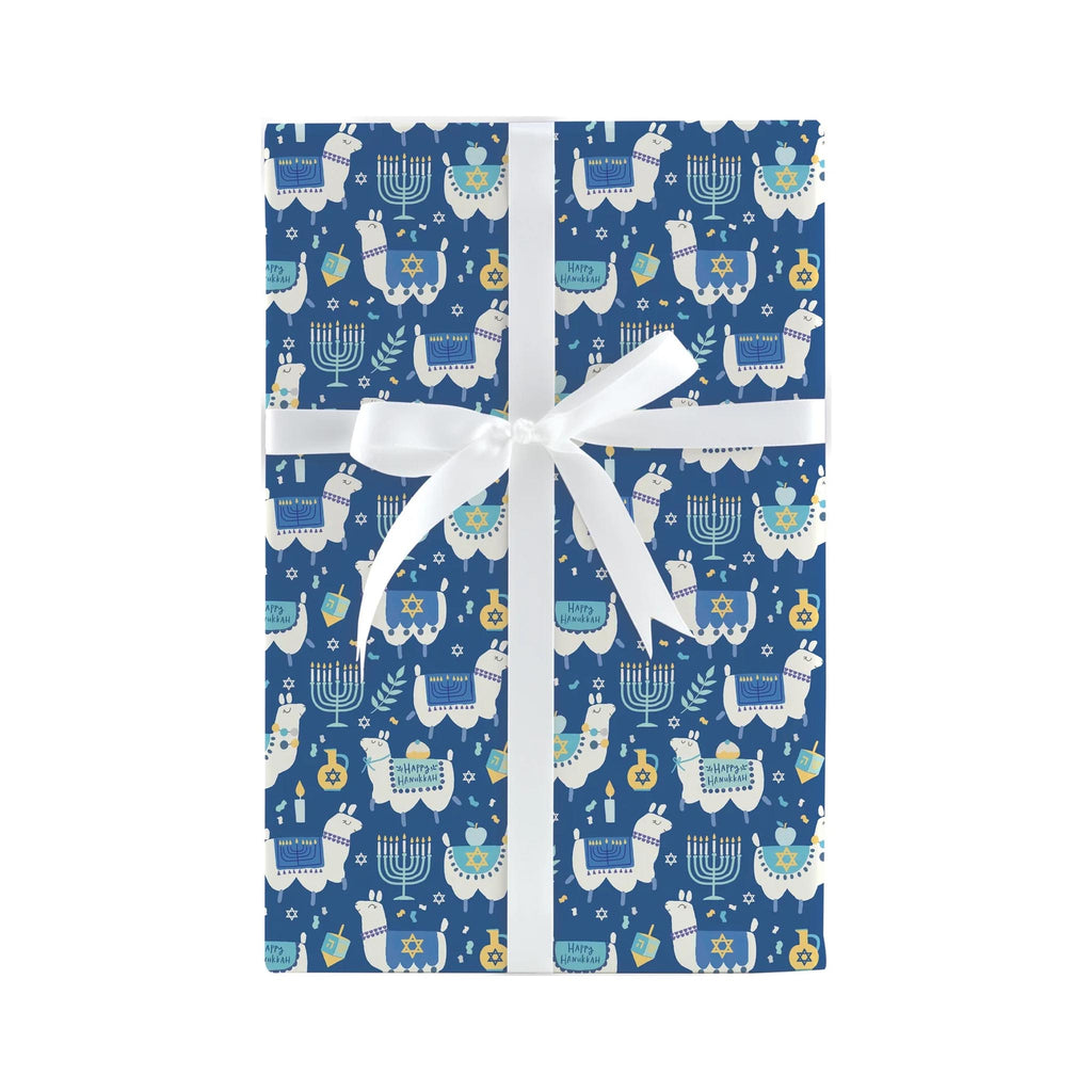 Design Design Christmas Wrap - Hanukkah Llamas