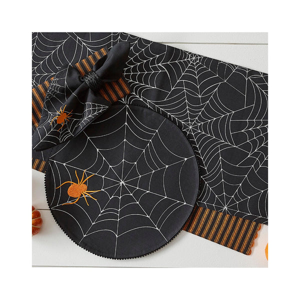 Spooky Spiderweb Embellished Placemat