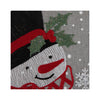 Snowman Embroidered Table Runner - detail