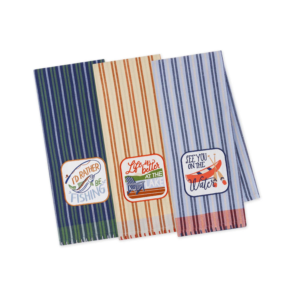 Lake Themed Embellished Tea Towels