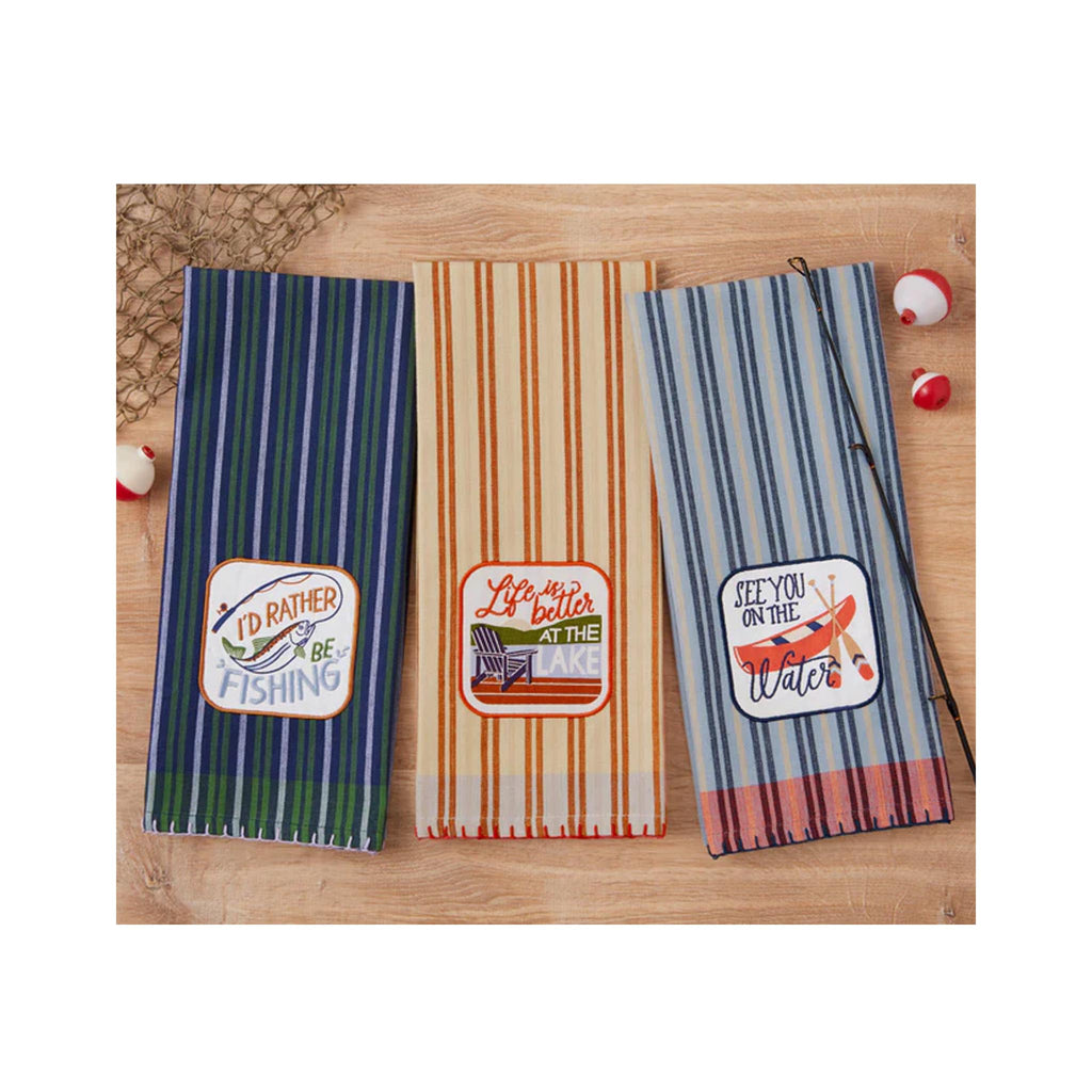 Lake Themed Embellished Tea Towels