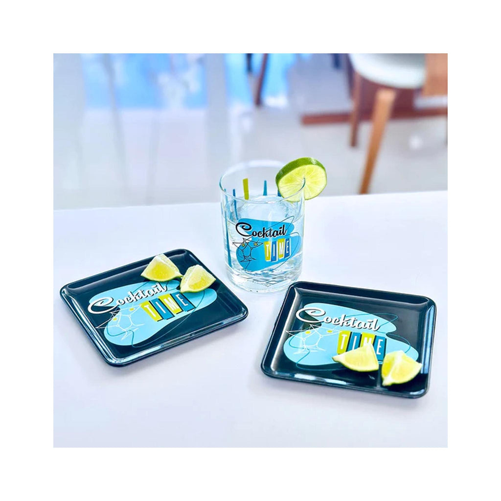 Cocktail Time Appetizer Plates Set of 4