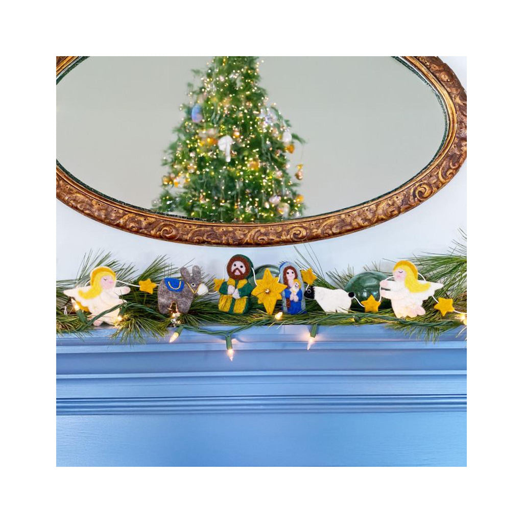 Felt Garland - Holy Night - on mantle