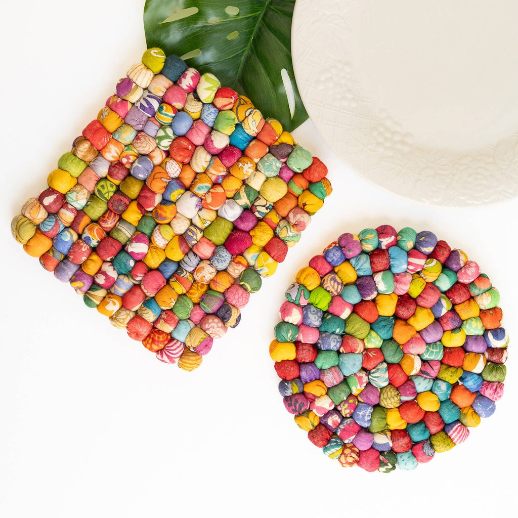 Sari Home Circle Trivet - next to square trivet