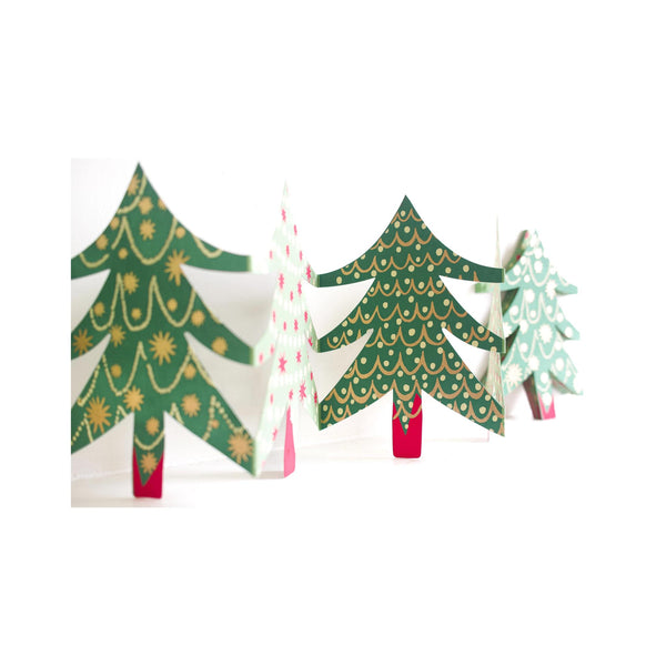 Christmas Trees Concertina Garland