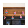 Baubles Sewn Garland - on mantle