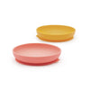 Ekobo Silicone Suction Plate Set - Mimosa / Coral