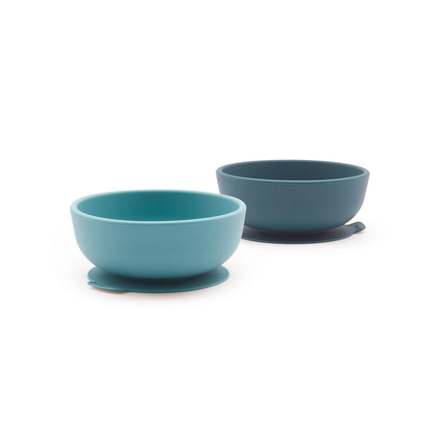 Ekobo Silicone Suction Bowl Set - Blue Abyss / Lagoon