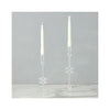 Elegant Glass Candle Holder Pairs - Medium - Clear