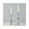 Elegant Glass Candle Holder Pairs - Medium - Denim