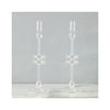 Elegant Glass Candle Holder Pairs - Large - Clear