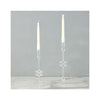 Elegant Glass Candle Holder Pairs - Large - Clear
