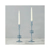 Elegant Glass Candle Holder Pairs - Large - Denim