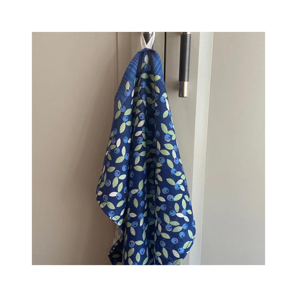 Be Wild Blueberry Linen Tea Towel