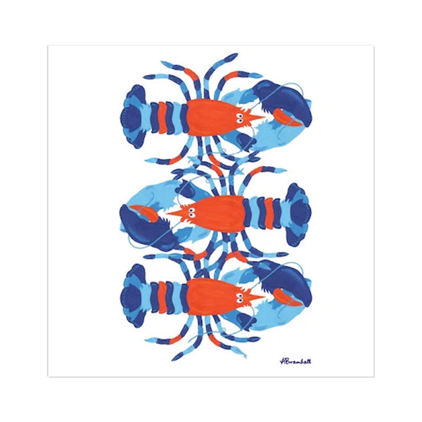 Festive Fish Flour Sack Tea Towels - Native Lobsters