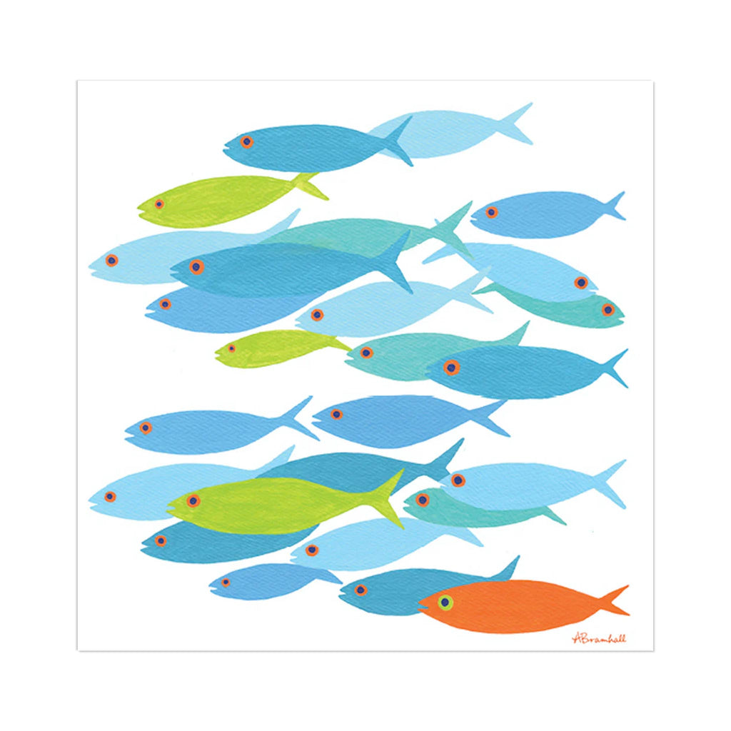 Festive Fish Flour Sack Tea Towels - Wee Fish