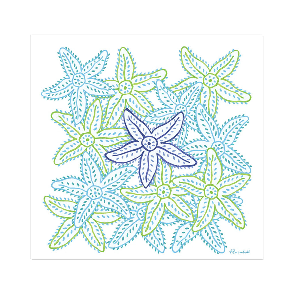 Festive Fish Flour Sack Tea Towels - Summer Starfish