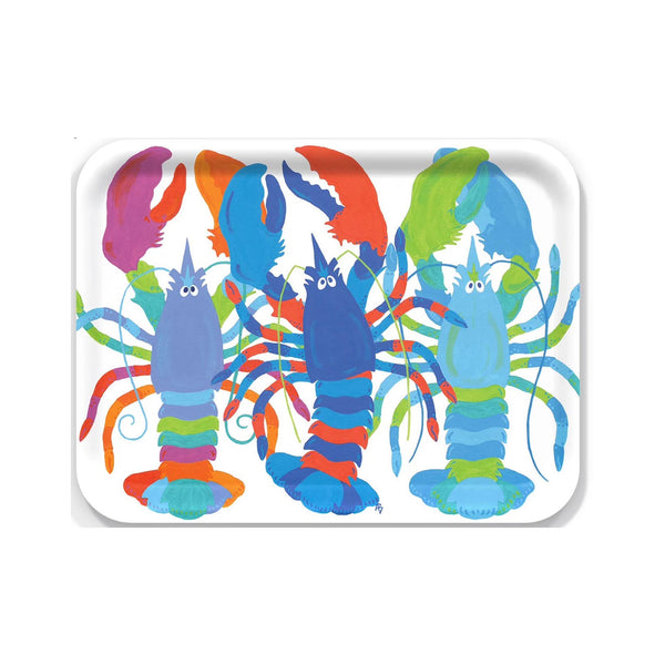 Finnish Birch Tray - Large - Three Lobsters