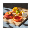 Reusable Silicone Food Savers – Terra Cotta (Set of 5) - in use