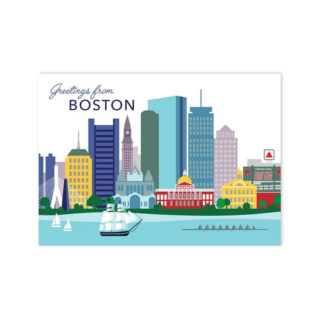Boston Skyline Postcard