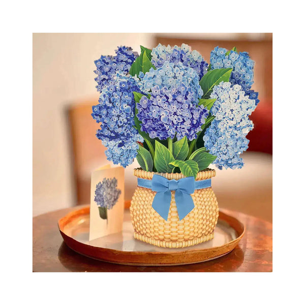 Fresh Cut Paper 3D Pop Up Bouquet - Nantucket Hydrangeas