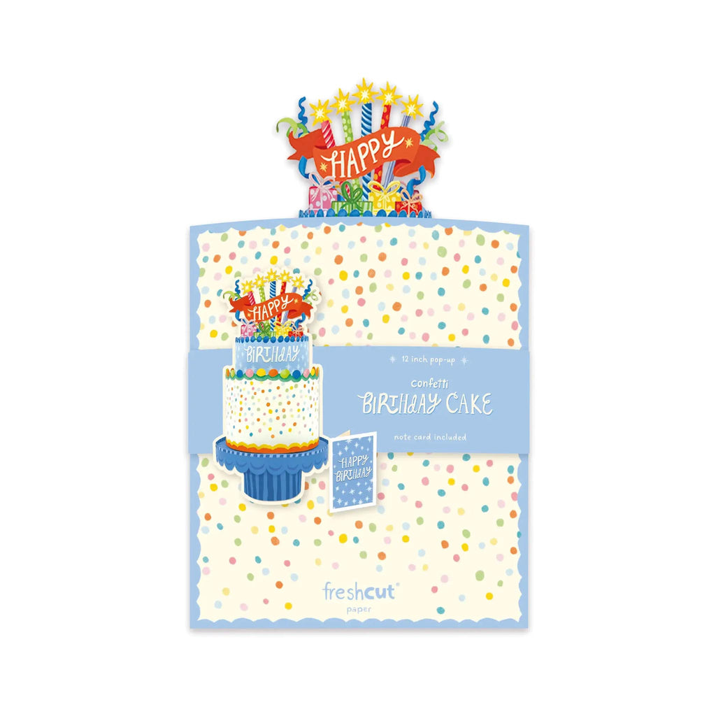 Fresh Cut Paper 3D Pop Up  - Confetti Birthday Cake - packaging