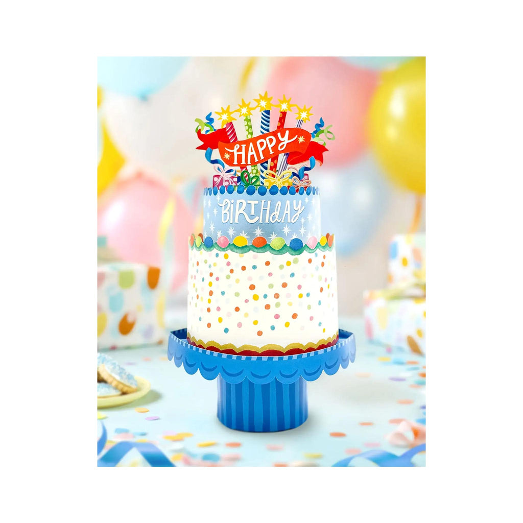 Fresh Cut Paper 3D Pop Up  - Confetti Birthday Cake