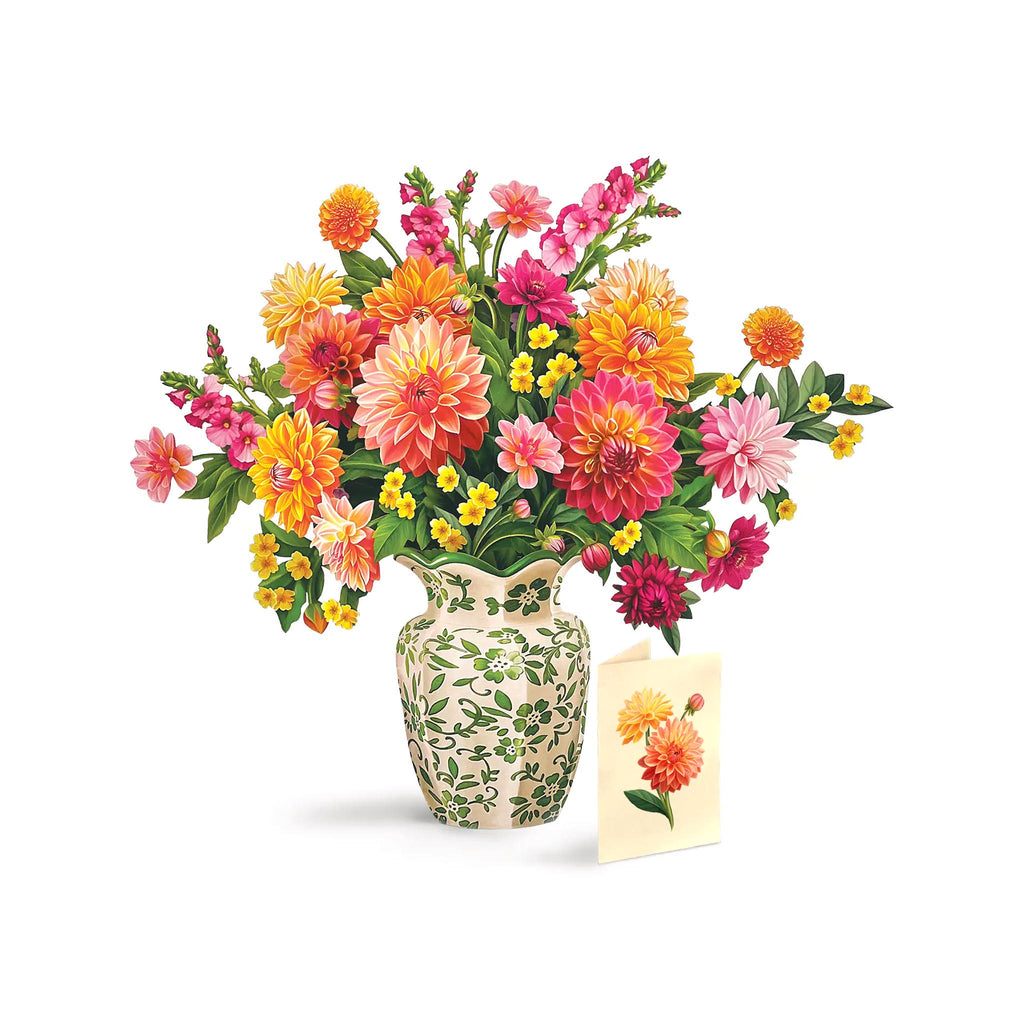 Fresh Cut Paper 3D Pop Up Bouquet - Dahlia Sunrise