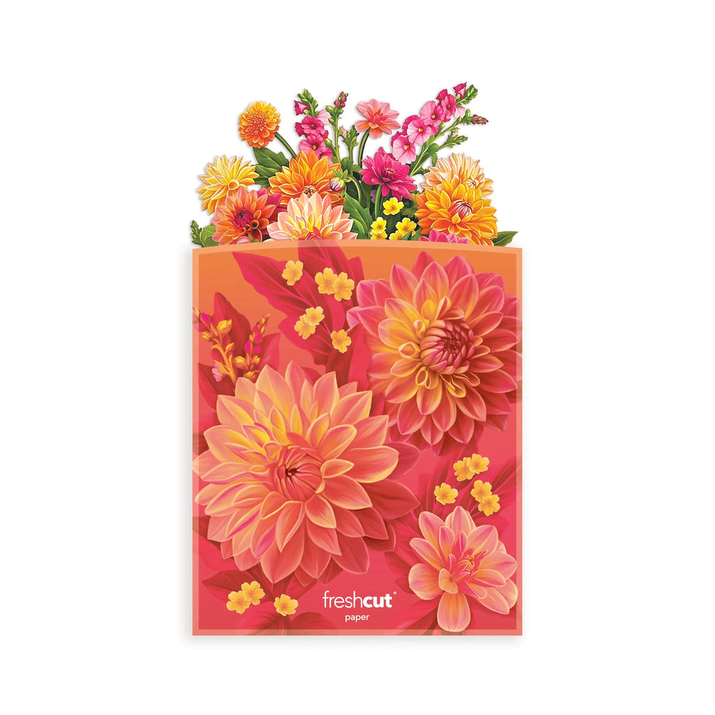Fresh Cut Paper 3D Pop Up Bouquet - Dahlia Sunrise - packaging