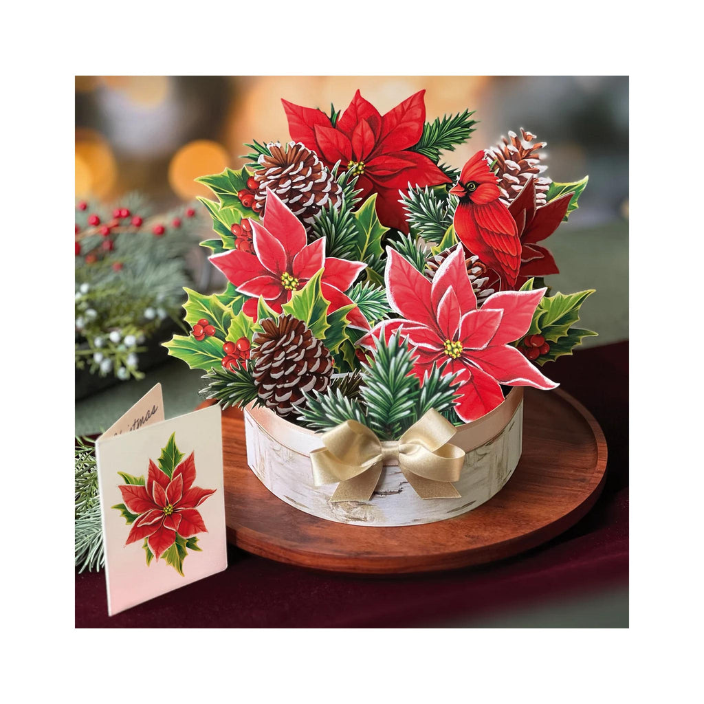 Fresh Cut Paper 3D Pop Up Cards - Holiday - Birch Poinsettia