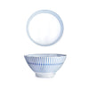 Porcelain Noodle Bowl -Blue & White Repeating Pattern
