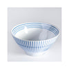 Porcelain Noodle Bowl -Blue & White Repeating Pattern