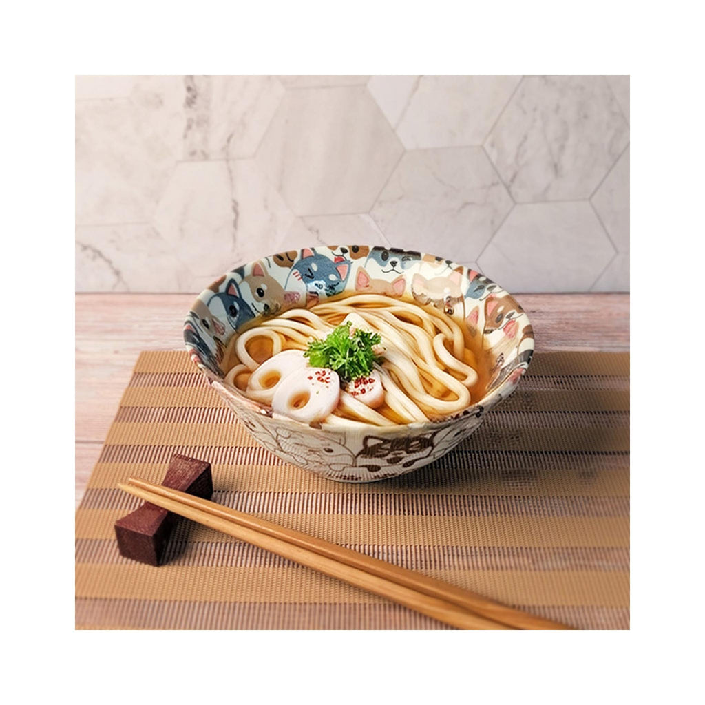 Dog-themed Soup Bowl - in use