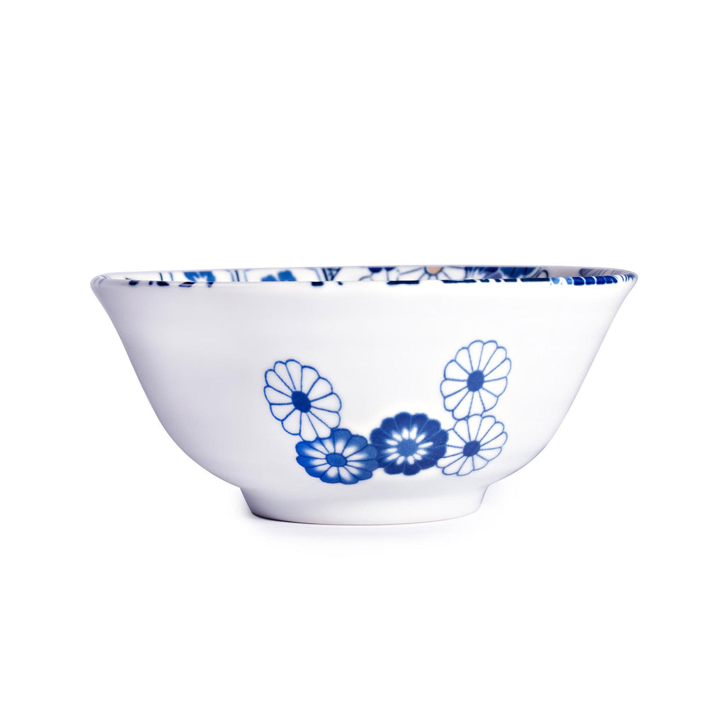 Japanese Blue Florals Bowls 6"