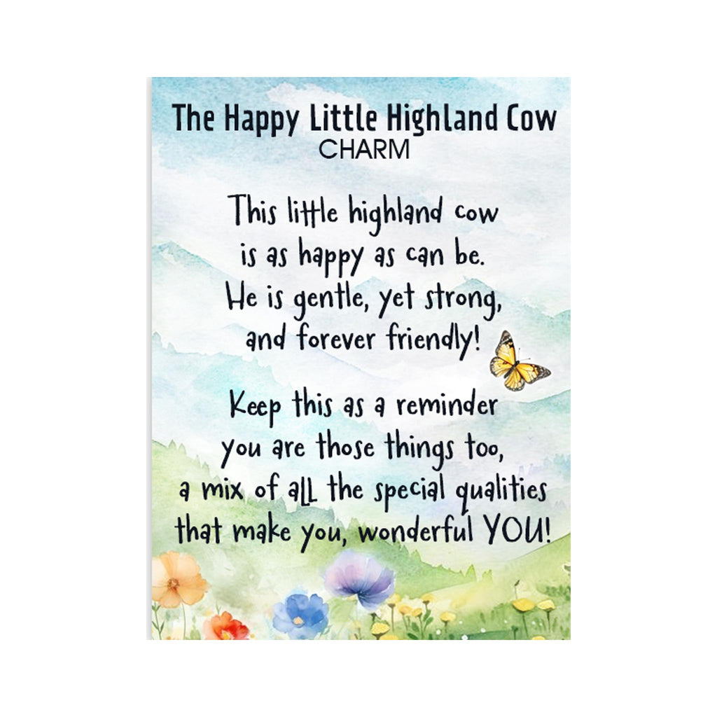 Highland Cow Charm - card