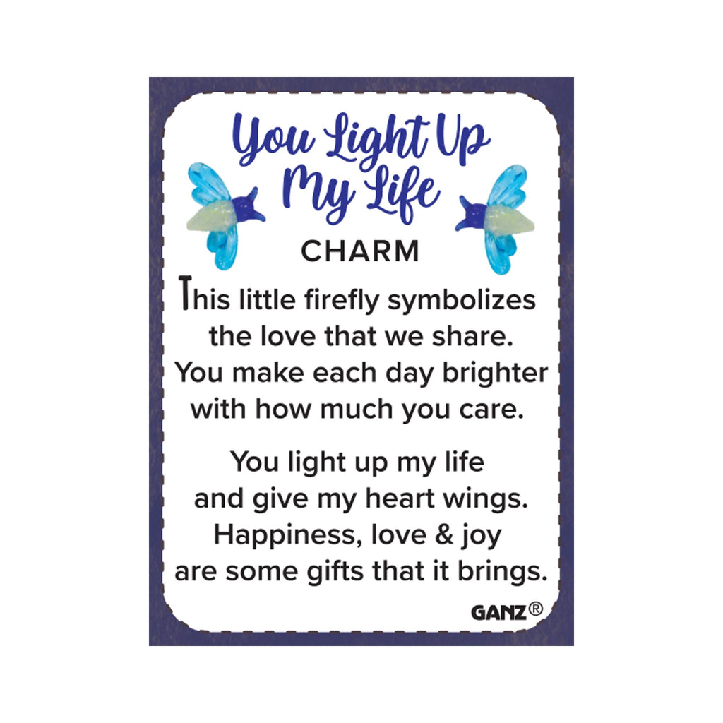 You Light Up My Life Firefly Charms - card