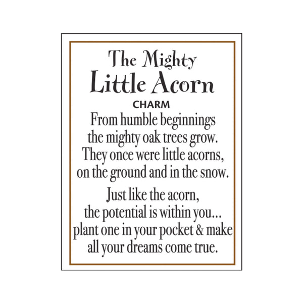 The Mightly Little Acorn Charm - card