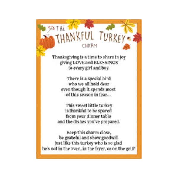 Thankful Turkey Charm - card