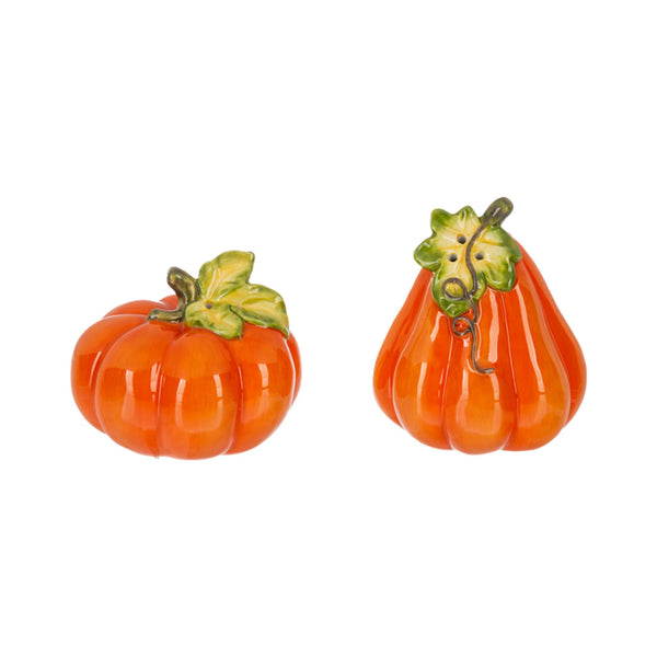 Pumpkin Shaped Salt & Pepper Shaker Set