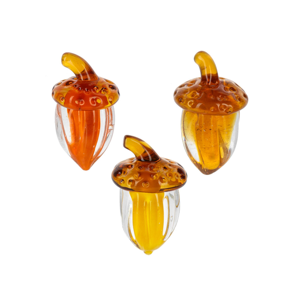 Mini Glass Acorn Charms