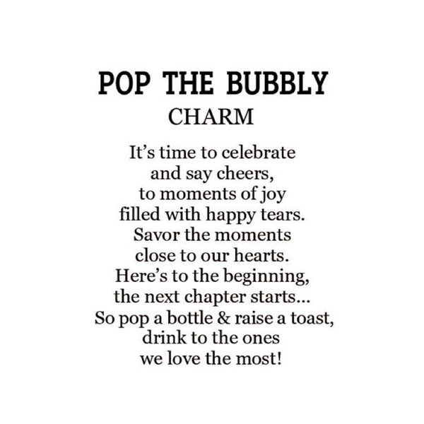 Pop the Bubbly Charm - card